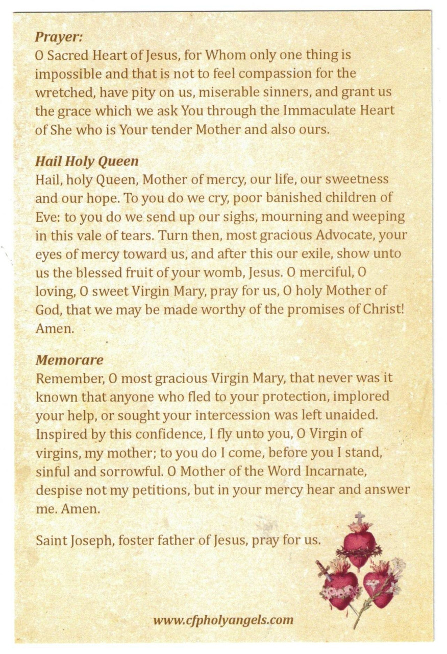 Irresistible Novena to the Sacred Heart of Jesus with Memorare and Hail Holy Queen 