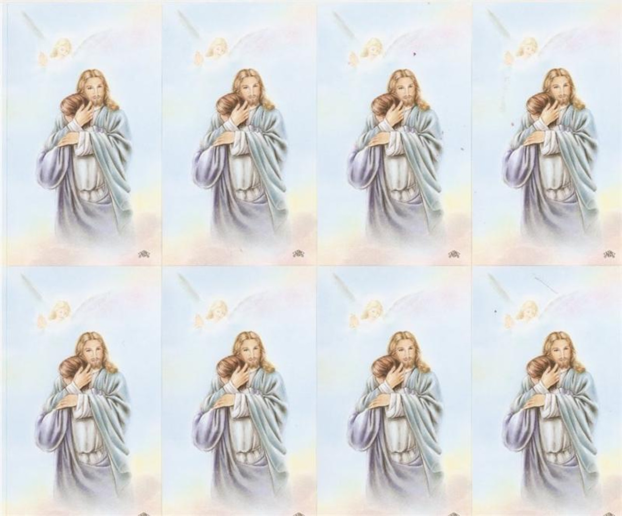 Custom Print Jesus' Embrace Prayer Cards (Custom set of 8)