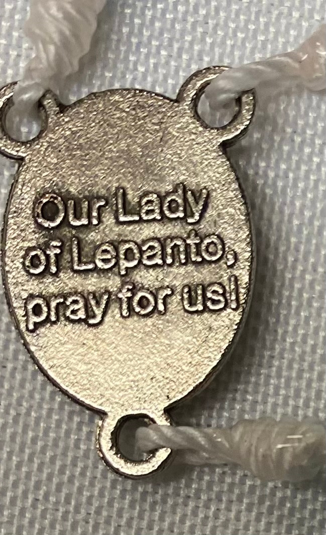 Our Lady of Lepanto - Newly Strung Rosary with Vintage Centerpiece/Crucifix
