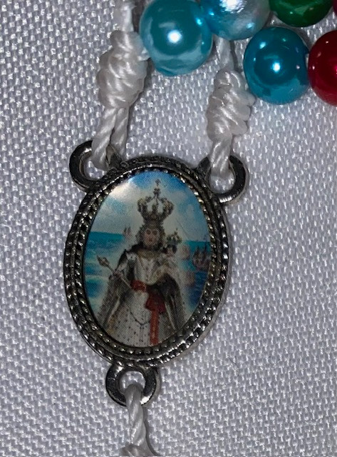Our Lady of Lepanto - Newly Strung Rosary with Vintage Centerpiece/Crucifix