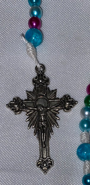 Our Lady of Lepanto - Newly Strung Rosary with Vintage Centerpiece/Crucifix