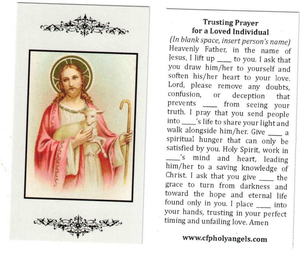 Trusting Prayer for a Loved Individual