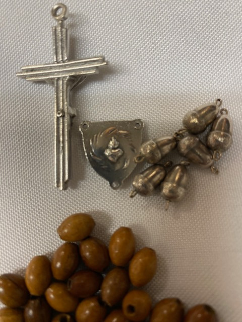 Rare Find!  Vintage Rosary Parts for Acorn Fatima Rosary! Please See Pictures