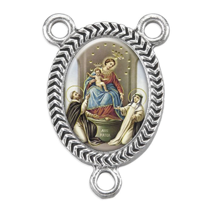 Our Lady of Rosary Picture Centerpiece