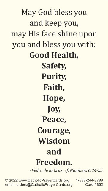 Daily Blessing of Children/Grandchildren Prayer Card
