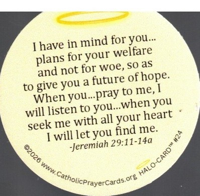 Hope for the Future Halo Holy Card with Verse