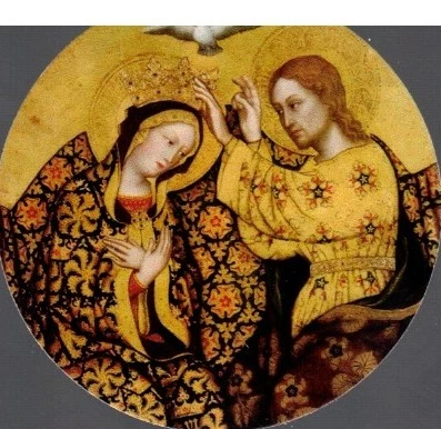Mary, Queen of the Universe Halo Holy Card with Verse