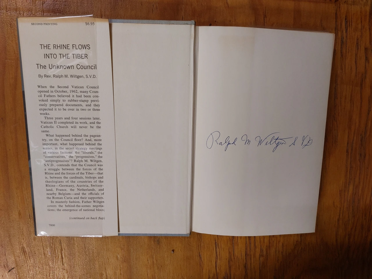 The Rhine Flows into the Tiber: The Unknown Council by Ralph M. Wiltgen, S.V.D. Signed Copy