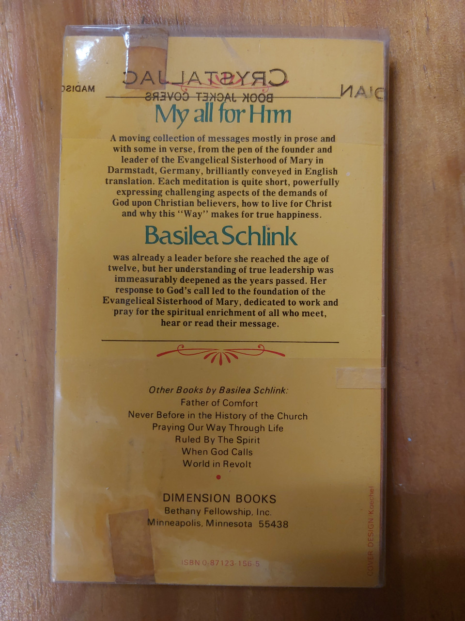 My All for Him by Basilea Schlink ISBN 0871233703  9780871233707