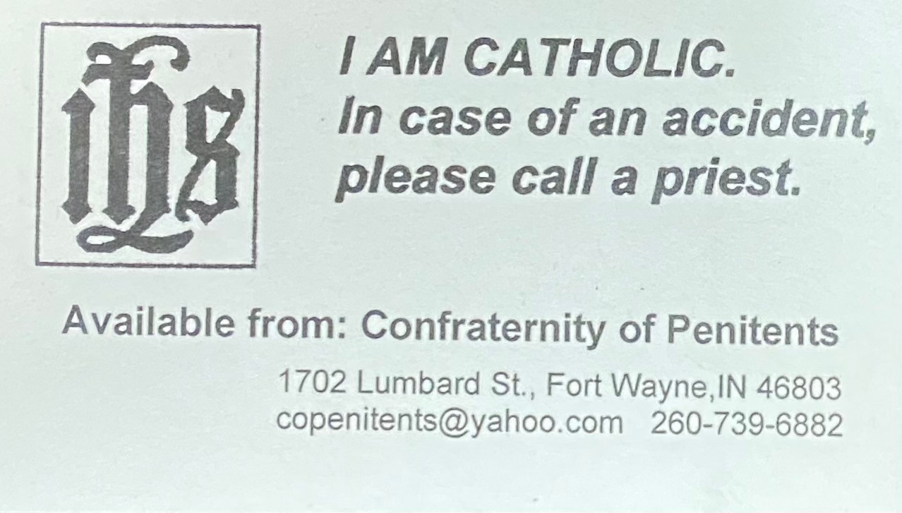 I Am a Catholic Wallet Cards