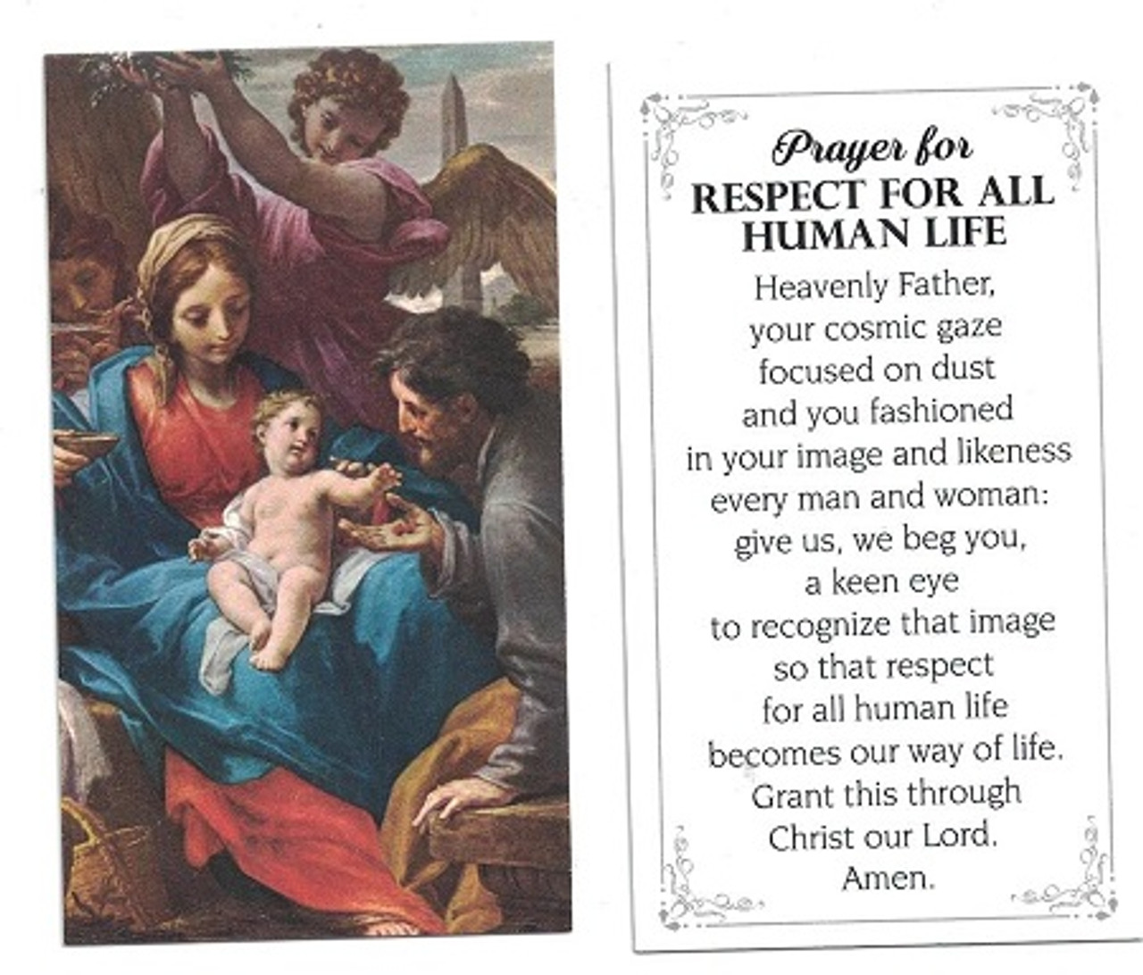 Prayer for Respect for all Human Life Card