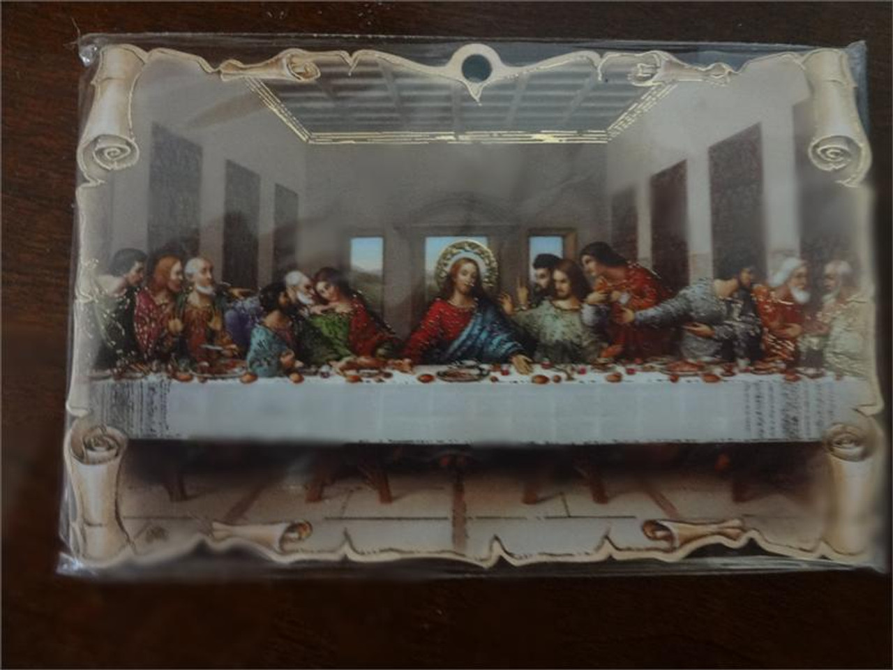 Last Supper Prayer Before Meals Rustic Wood Plaque - Nelson Gifts