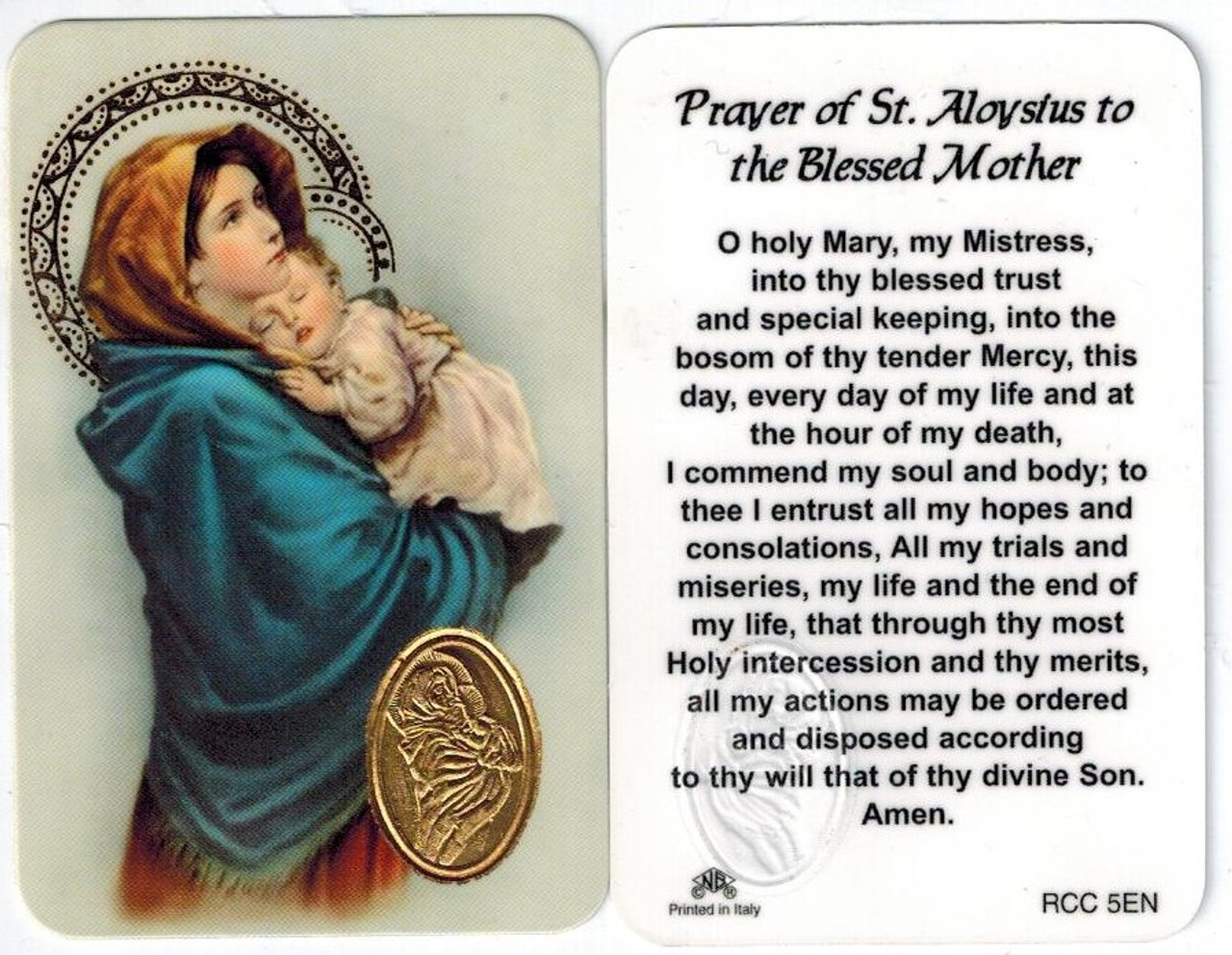 Prayer of Saint Aloysius to the Blessed Mother