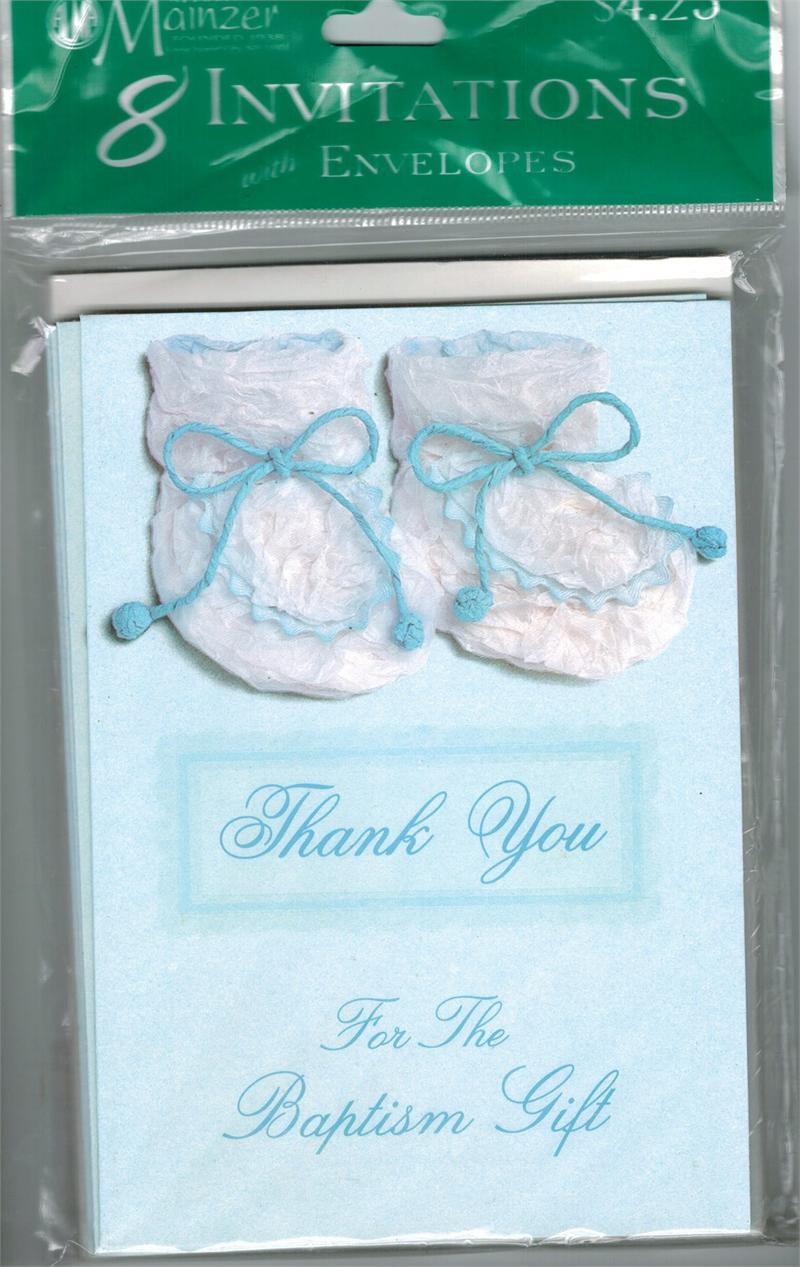 Baptism Thank You Cards for a Boy