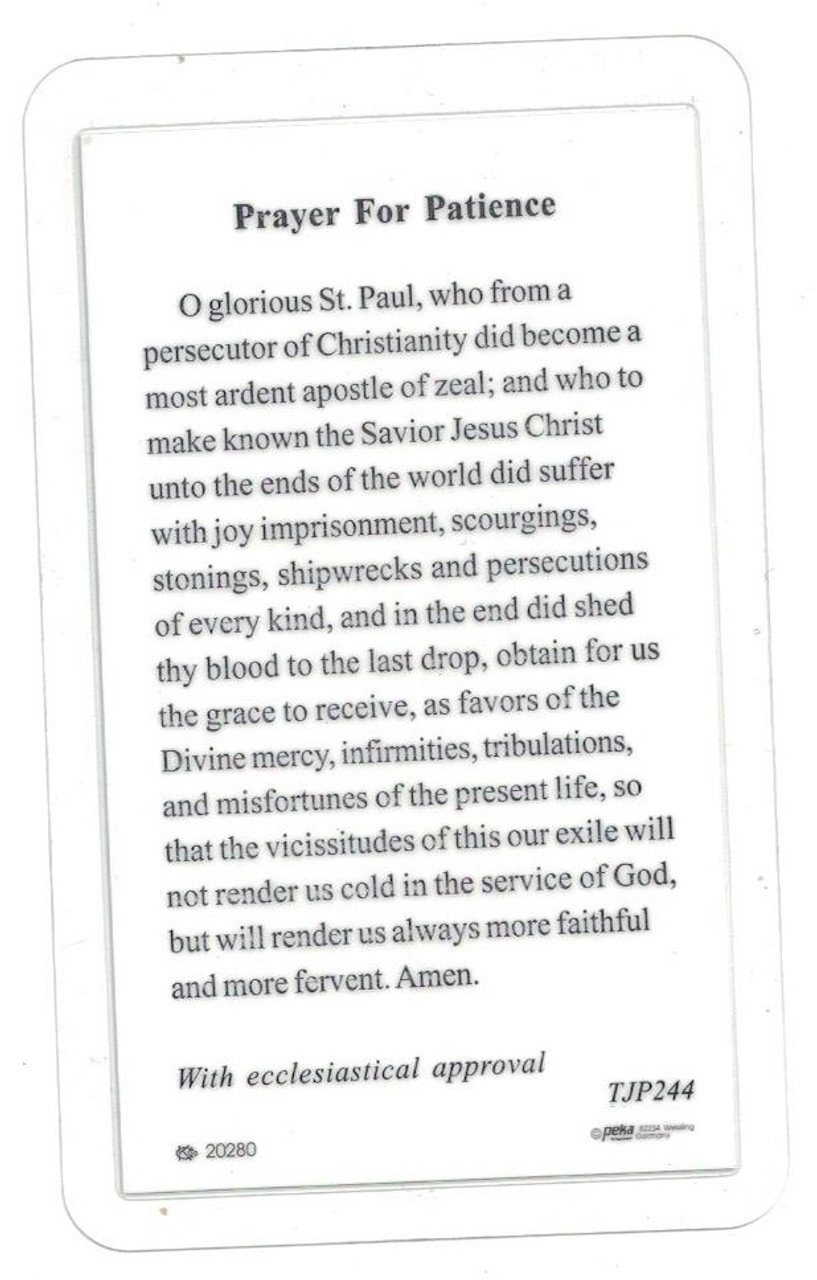 Saint paulus Laminated Prayer Card 