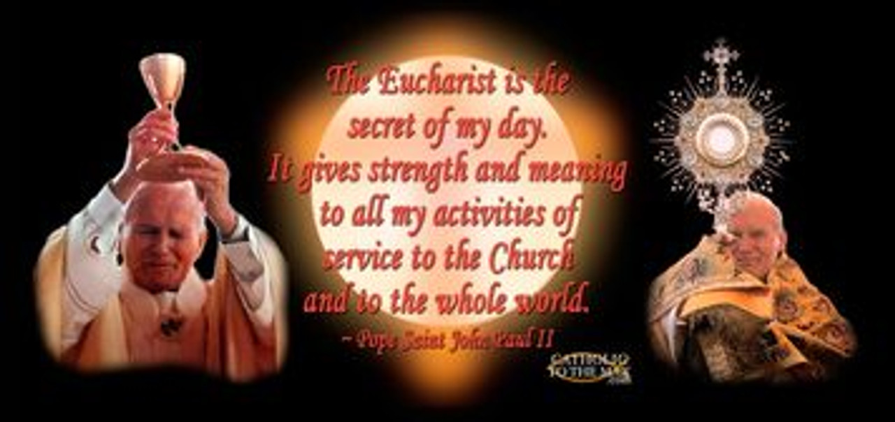 Pope John Paul II Eucharist Quote Mug