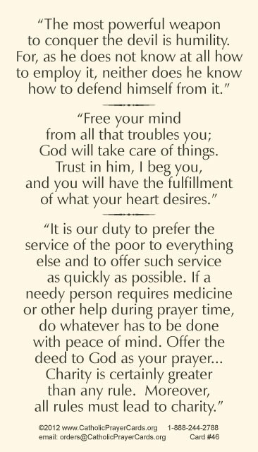 St. Vincent de Paul Prayer Card (RC109)