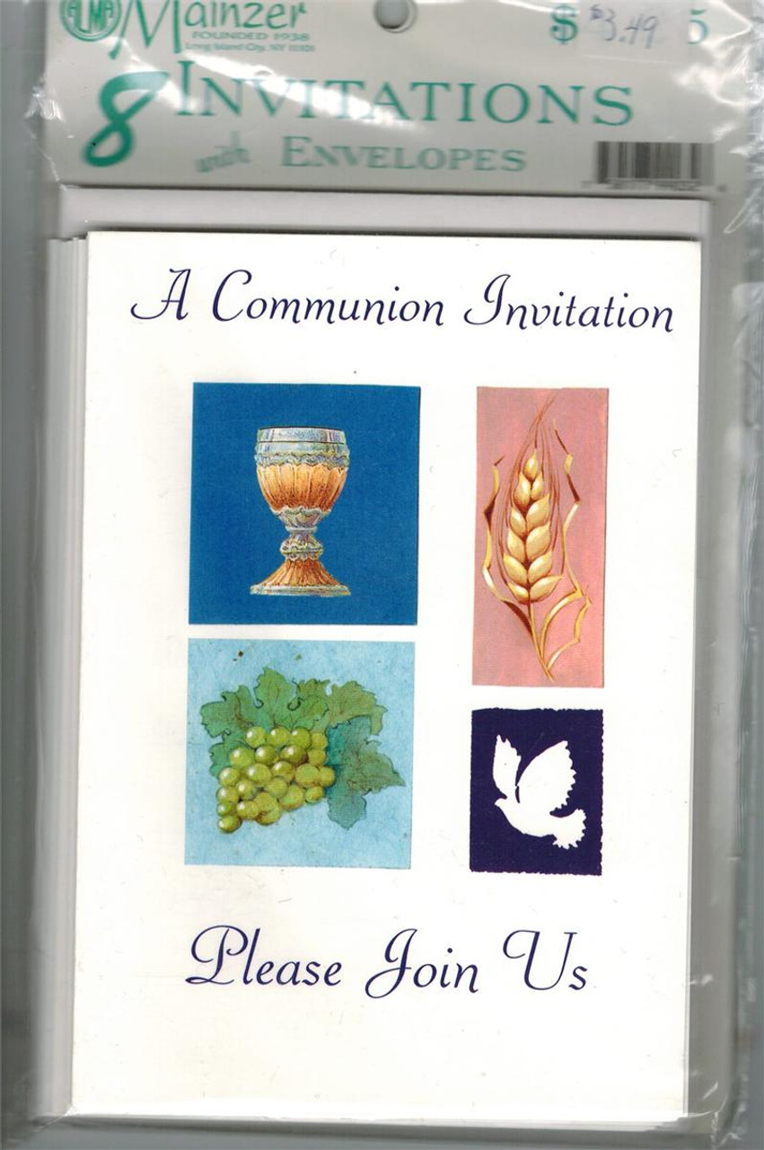 First Communion Invitations--8 pack with envelopes