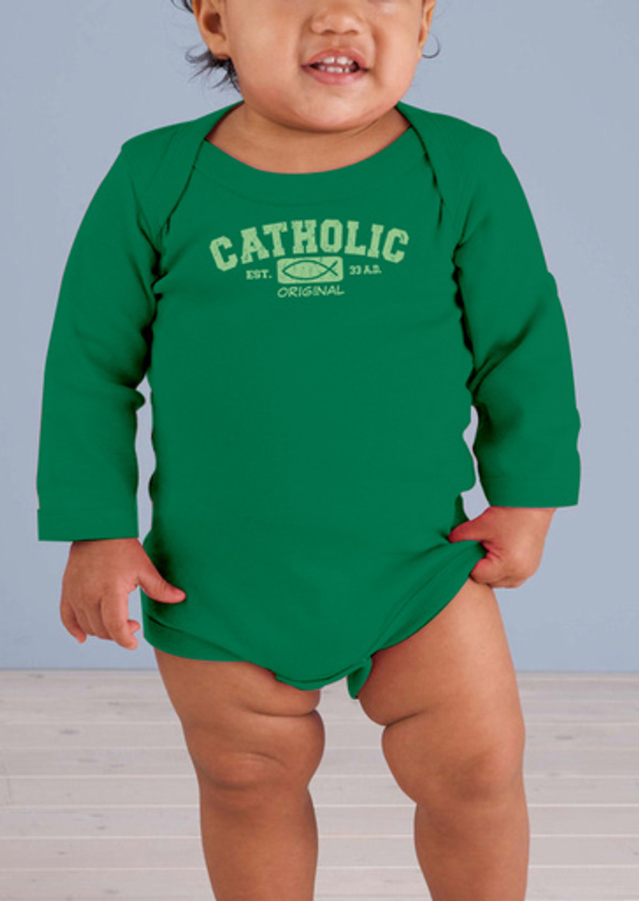 Catholic Original Long-Sleeve Baby Onesie