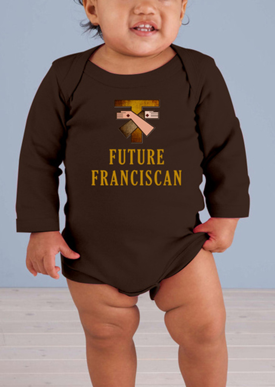 Future Franciscan Long-Sleeve Baby Onesie