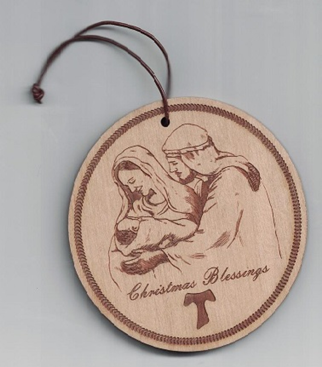 Christmas Blessings Wooden Ornament