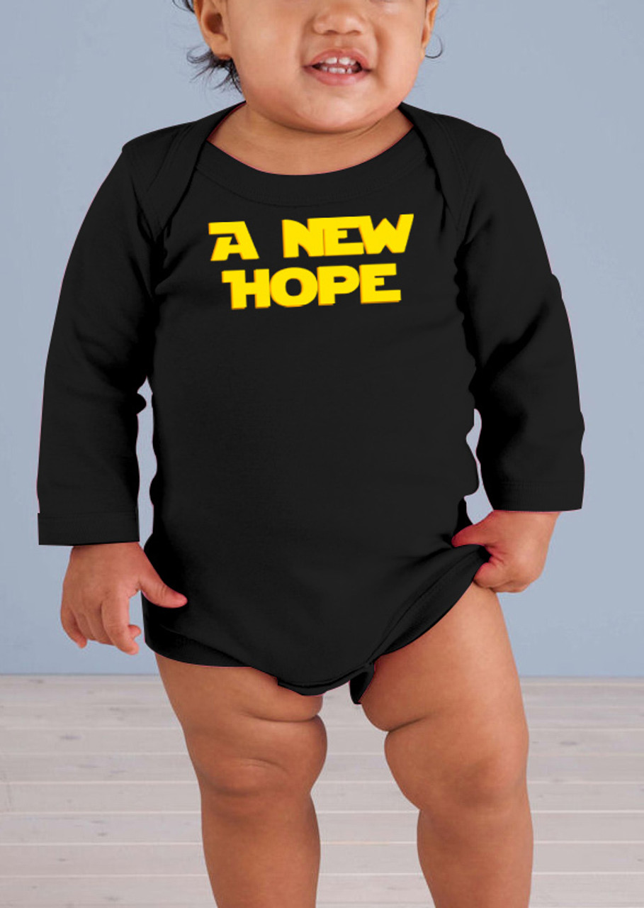 A New Hope Long-Sleeve Black Baby Onesie II