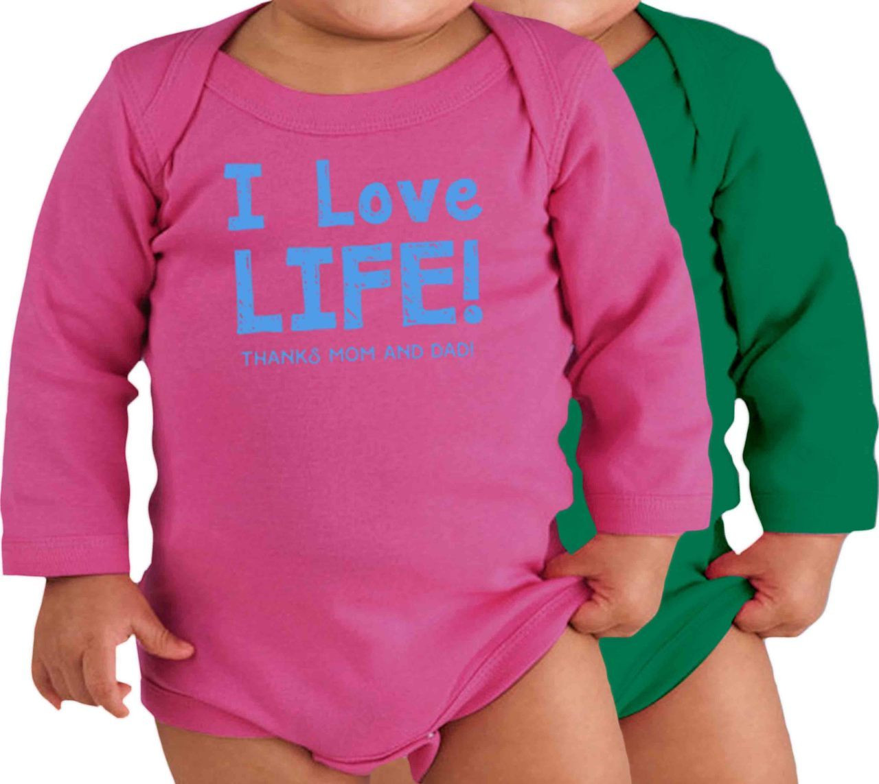 I Love Life! Long-Sleeve Baby Onesie