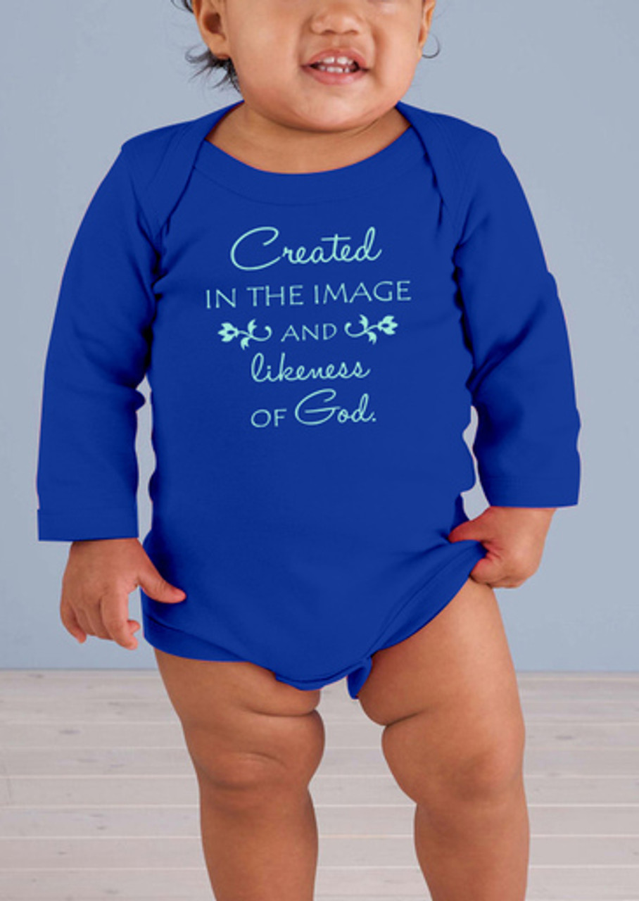 Image and Likeness of God Long-Sleeve Baby Onesie