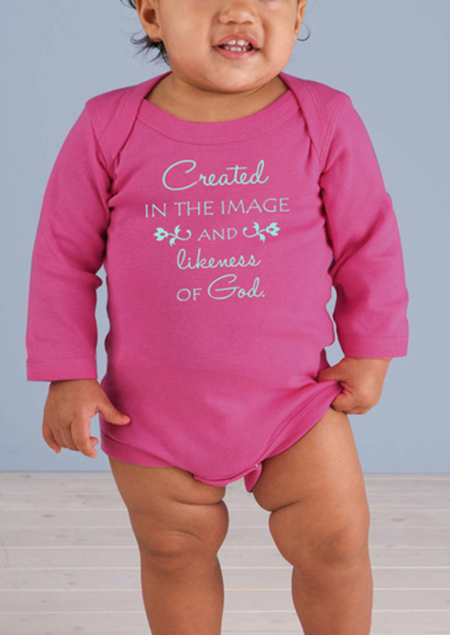 Image and Likeness of God Long-Sleeve Baby Onesie