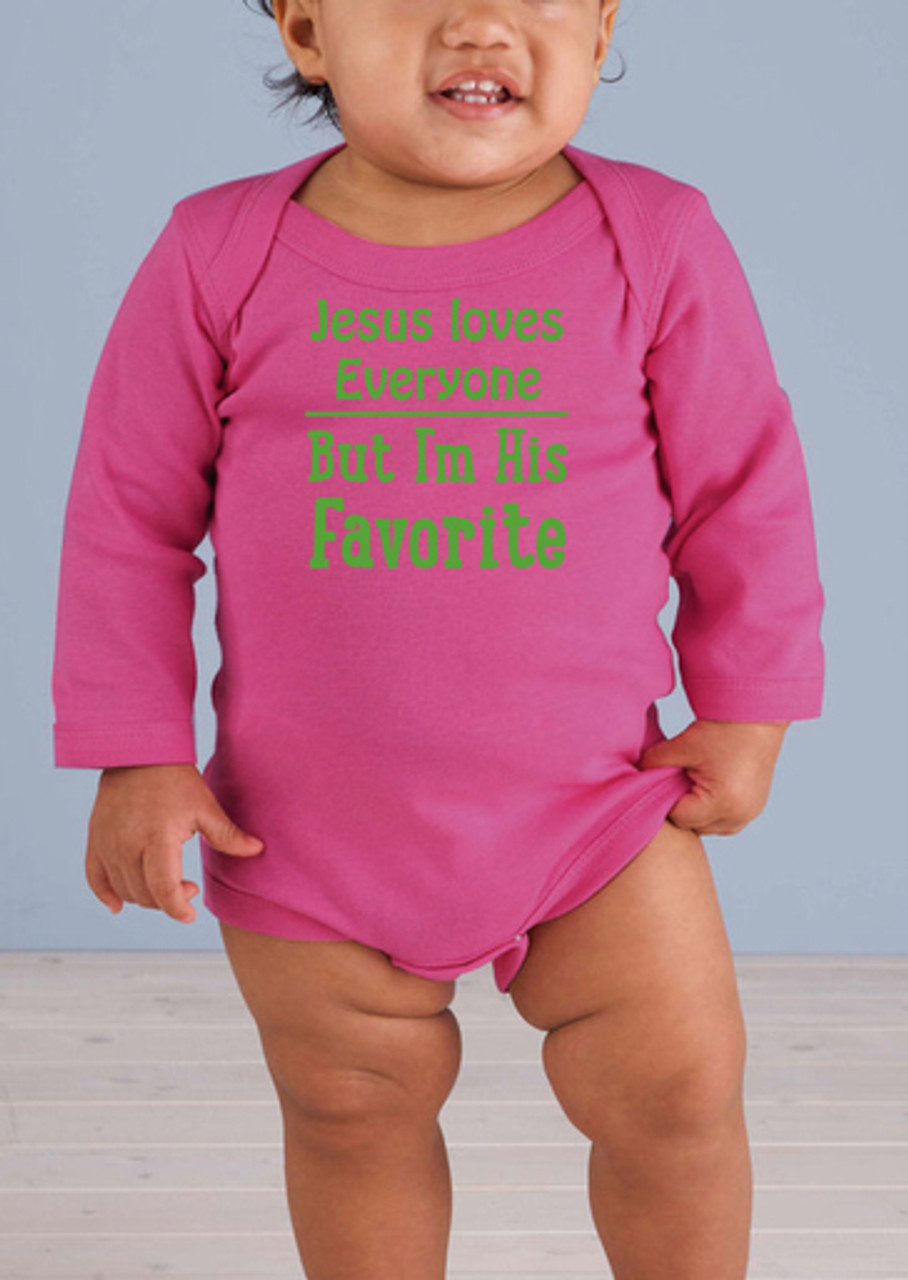 Jesus Loves Everyone Long-Sleeve Baby Onesie