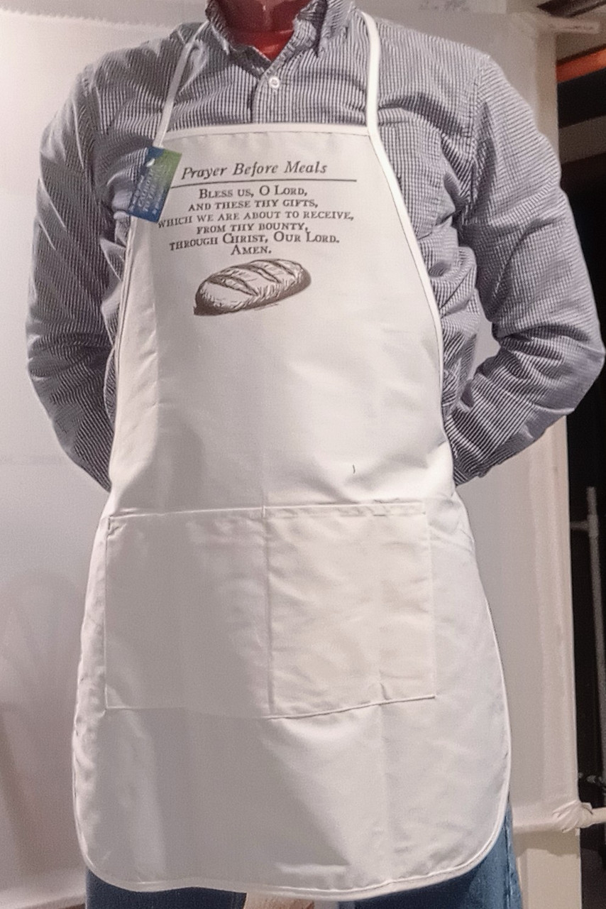 Prayer Before Meals Apron (White)