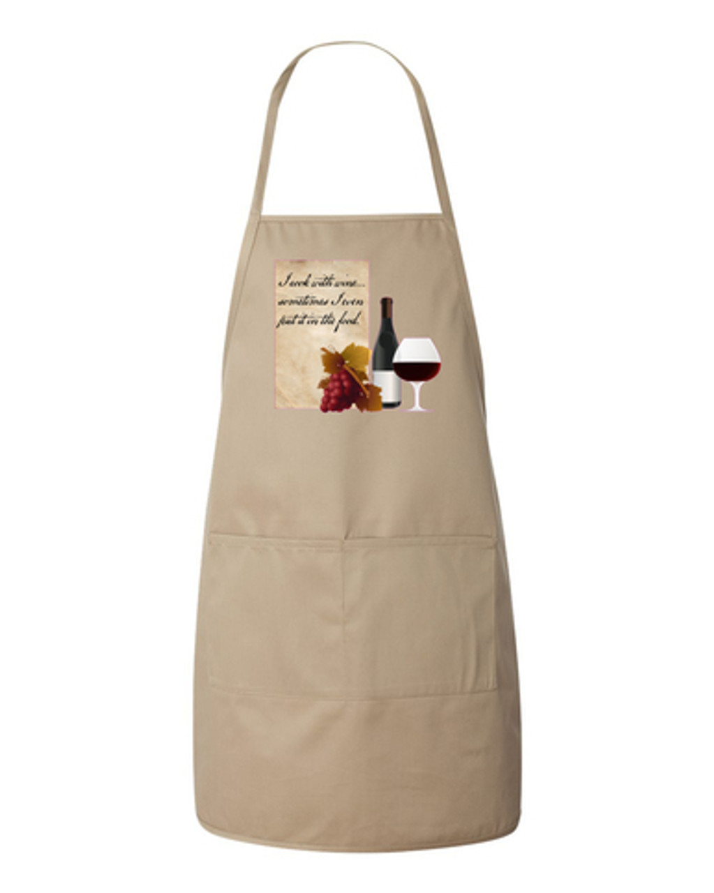 Cook With Wine Apron (Natural)