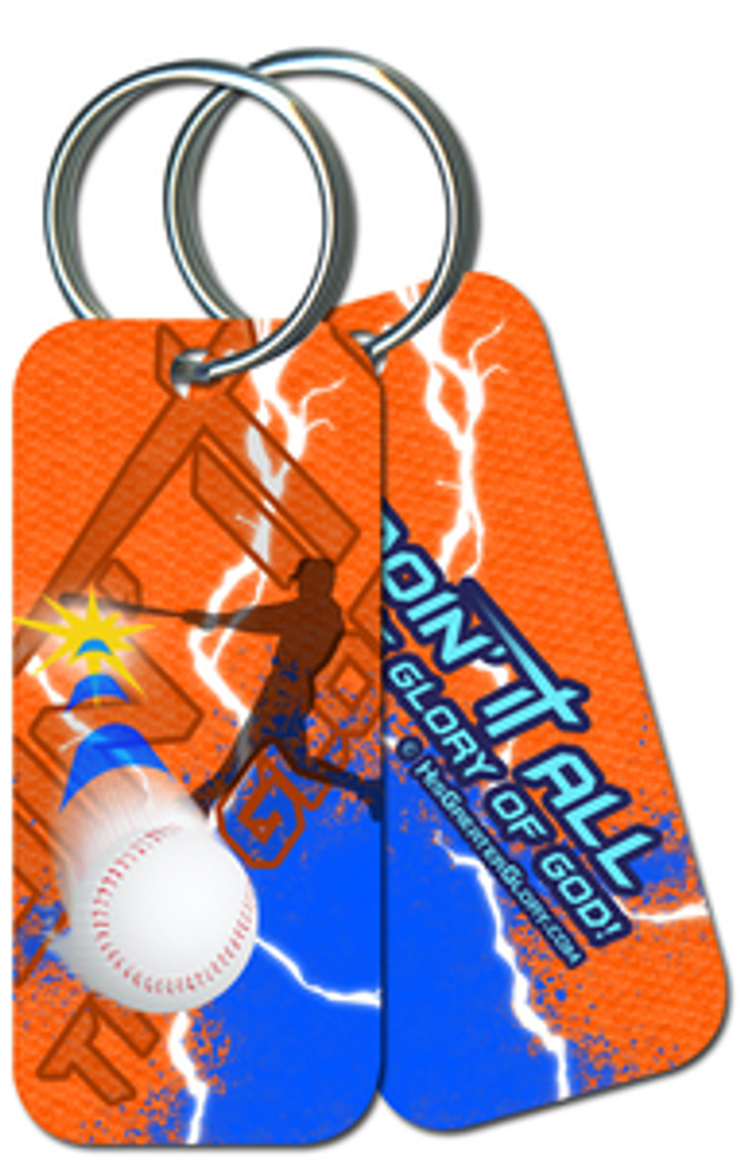 "Doing It All" Baseball Keychain