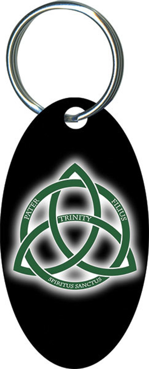 Trinity Logo Oval Keychain