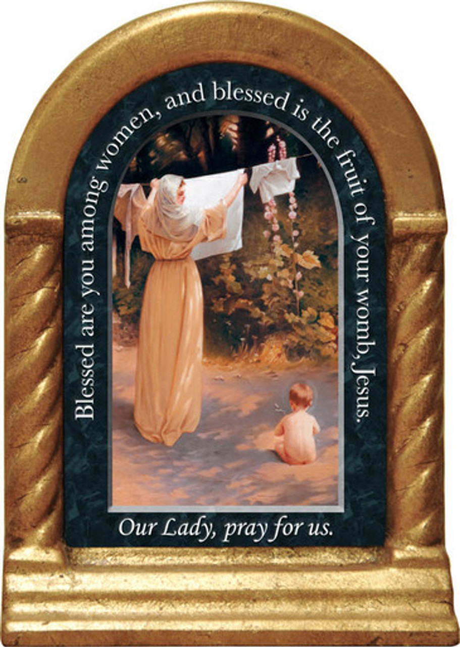 Polish Madonna Prayer Desk Shrine