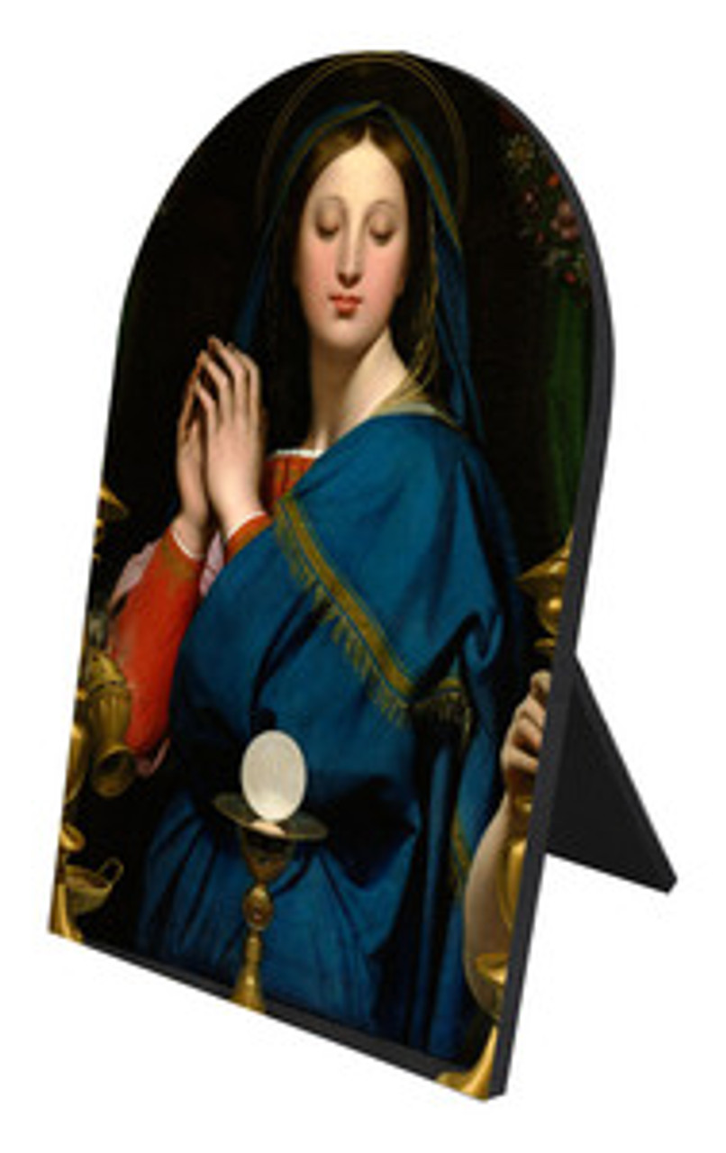 Madonna of the Host Arched Desk Plaque