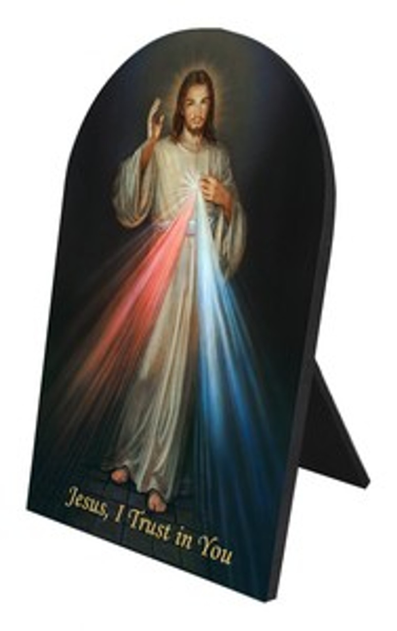 Divine Mercy Arched Desk Plaque