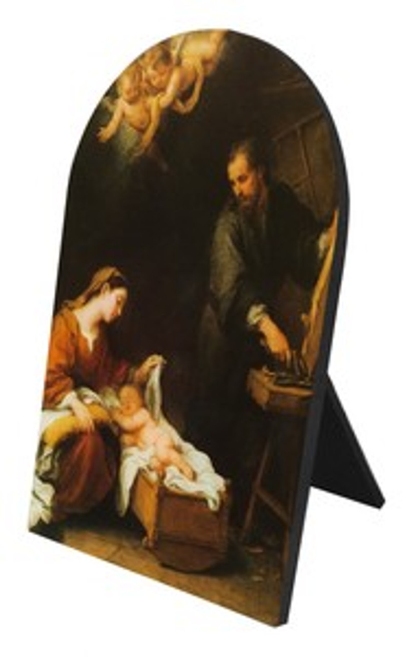 Holy Family Arched Desk Plaque