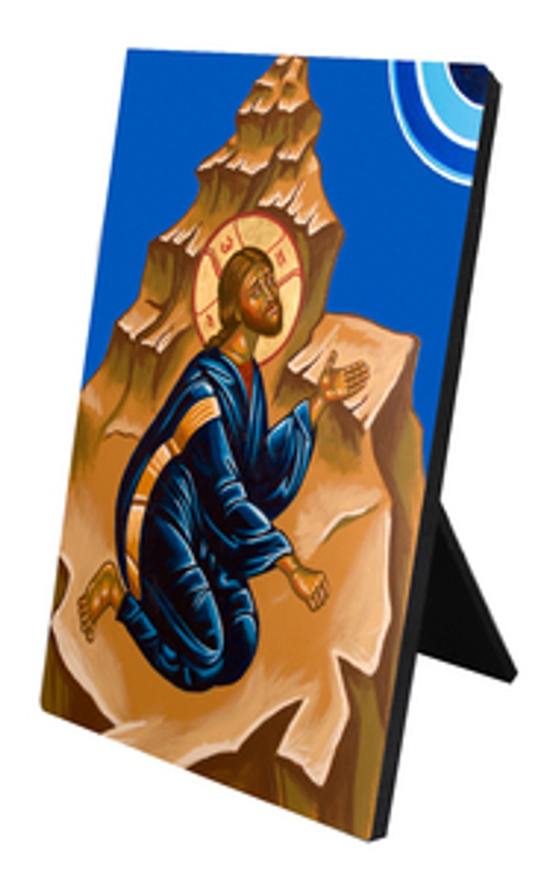 Christ in the Desert Vertical Desk Plaque