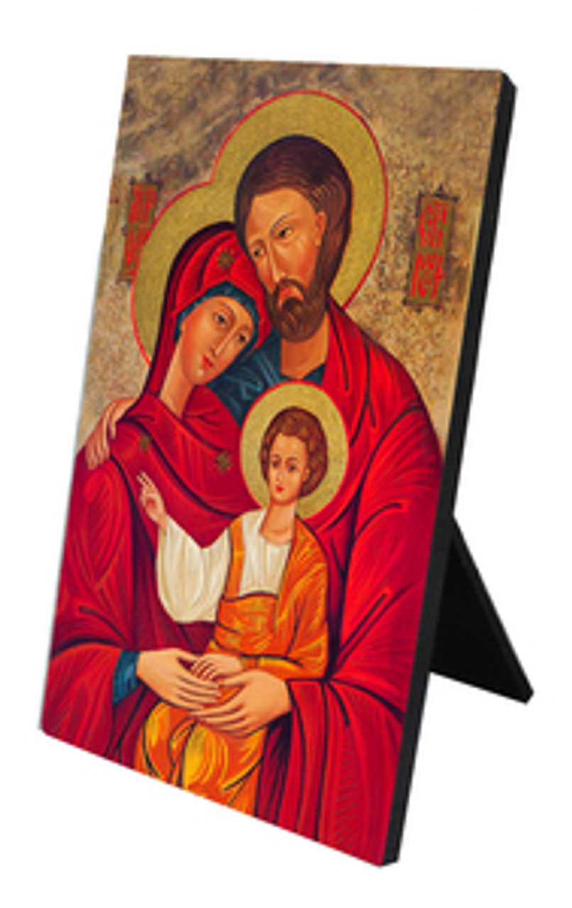 Holy Family Icon Vertical Desk Plaque