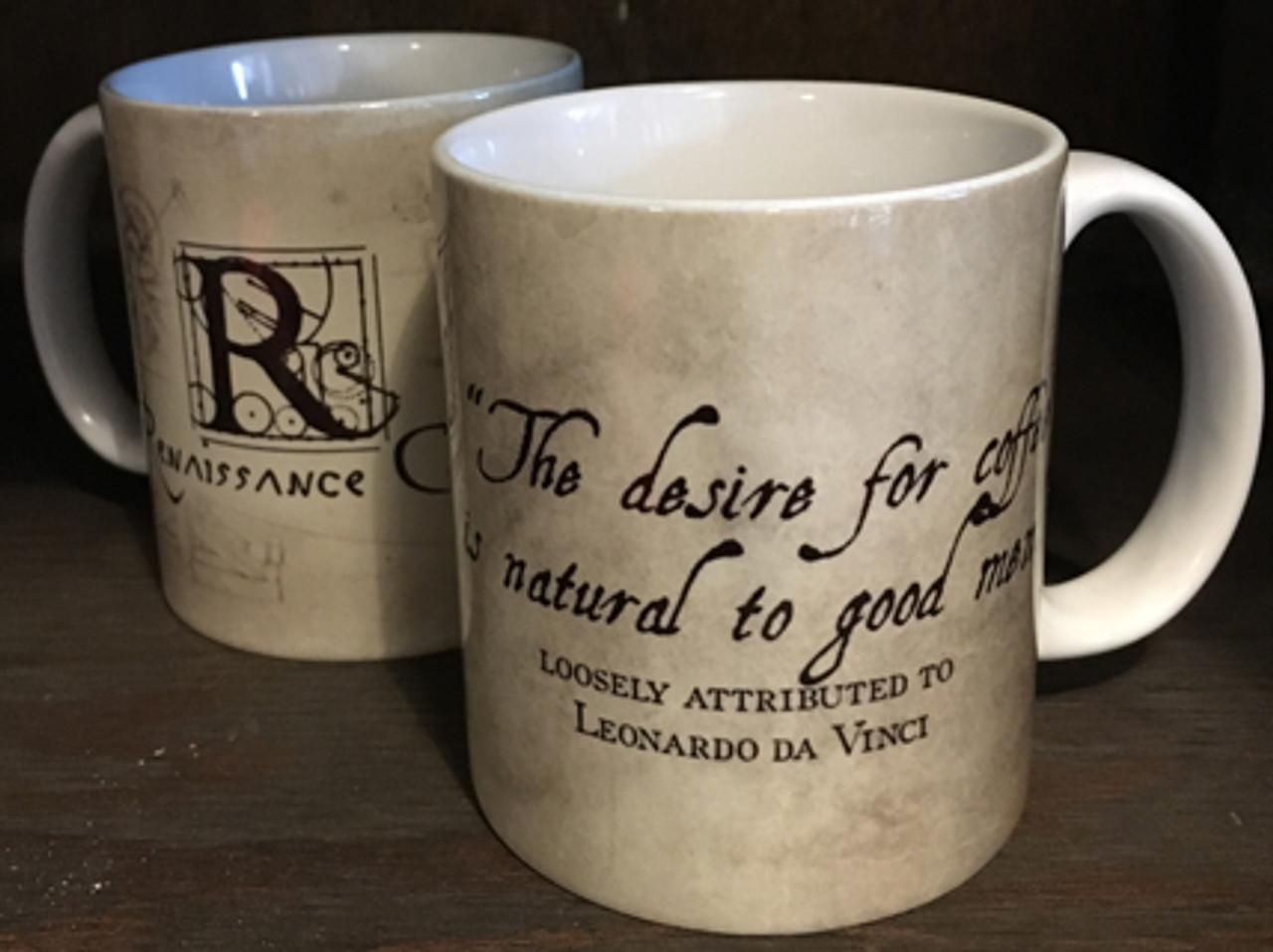 Leonardo da Vinci Desire Quote Mug