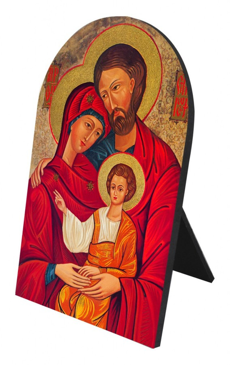 Holy Family Icon Arched Desk Plaque