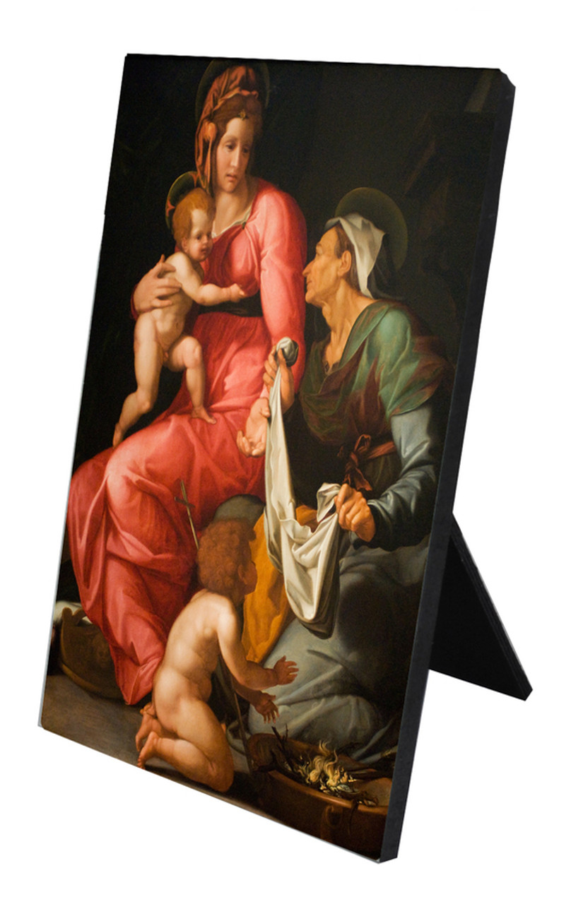 St. Elizabeth with Madonna and Child Vertical Desk Plaque