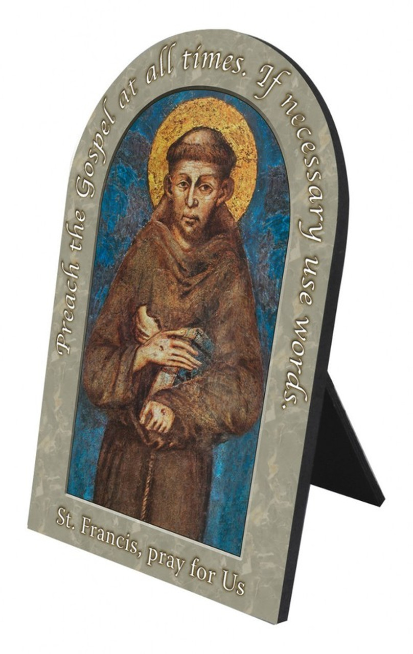 St. Francis Prayer Arched Desk Plaque