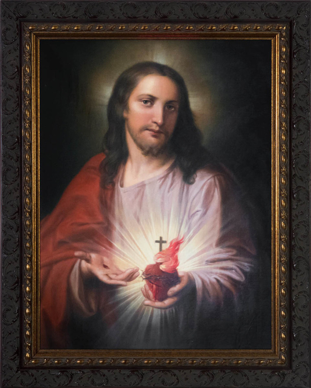 Austrian Sacred Heart - Ornate Dark Framed Art