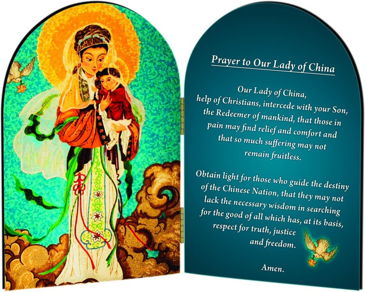 Our Lady of China Arched Diptych