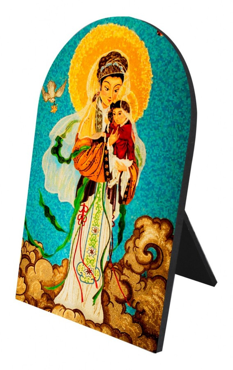 Our Lady of China Arched Desk Plaque
