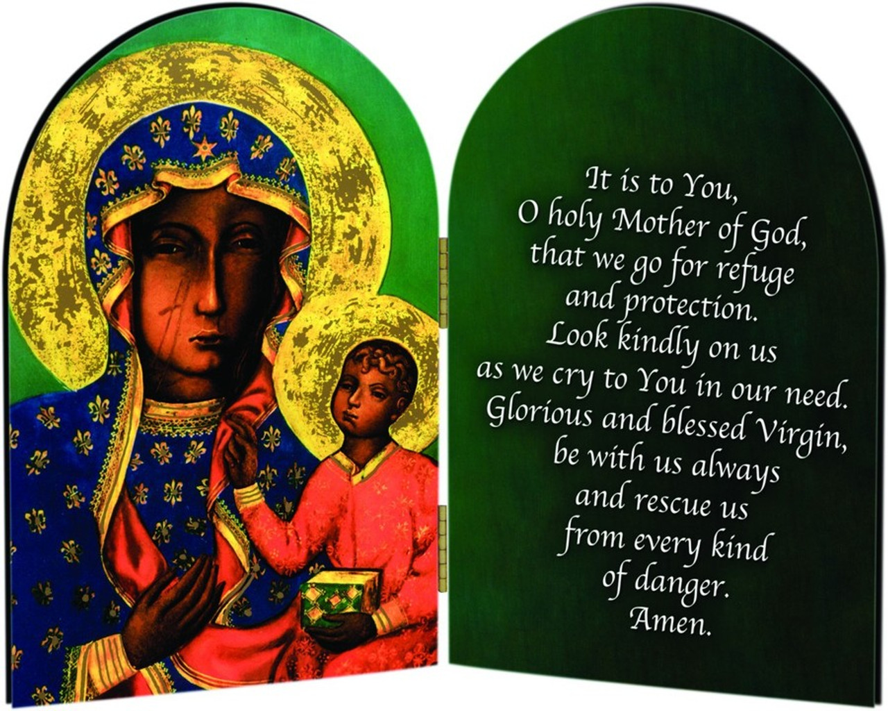 Our Lady of Czestochowa Arched Diptych