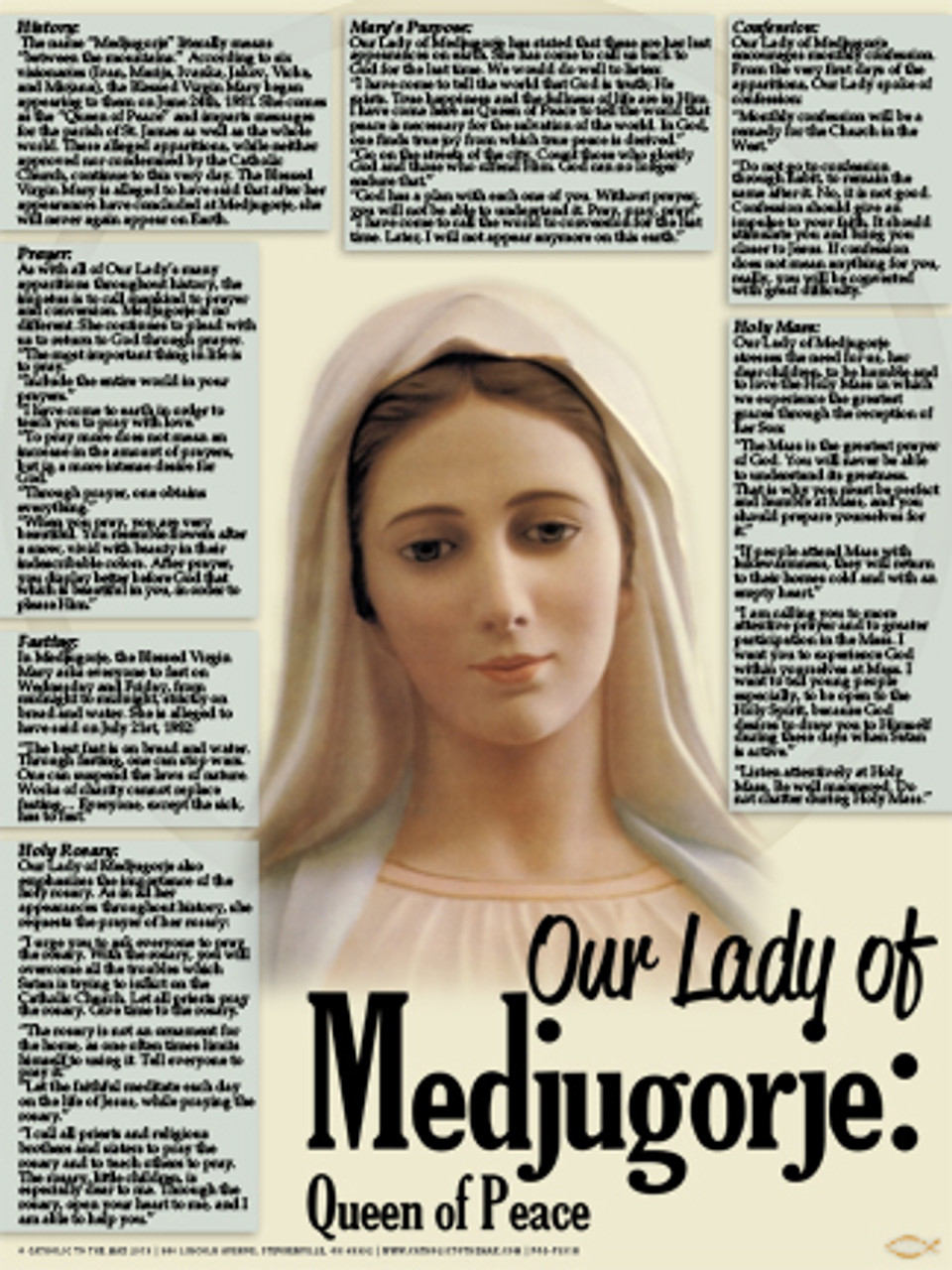 Our Lady of Medjugorje Explained Poster