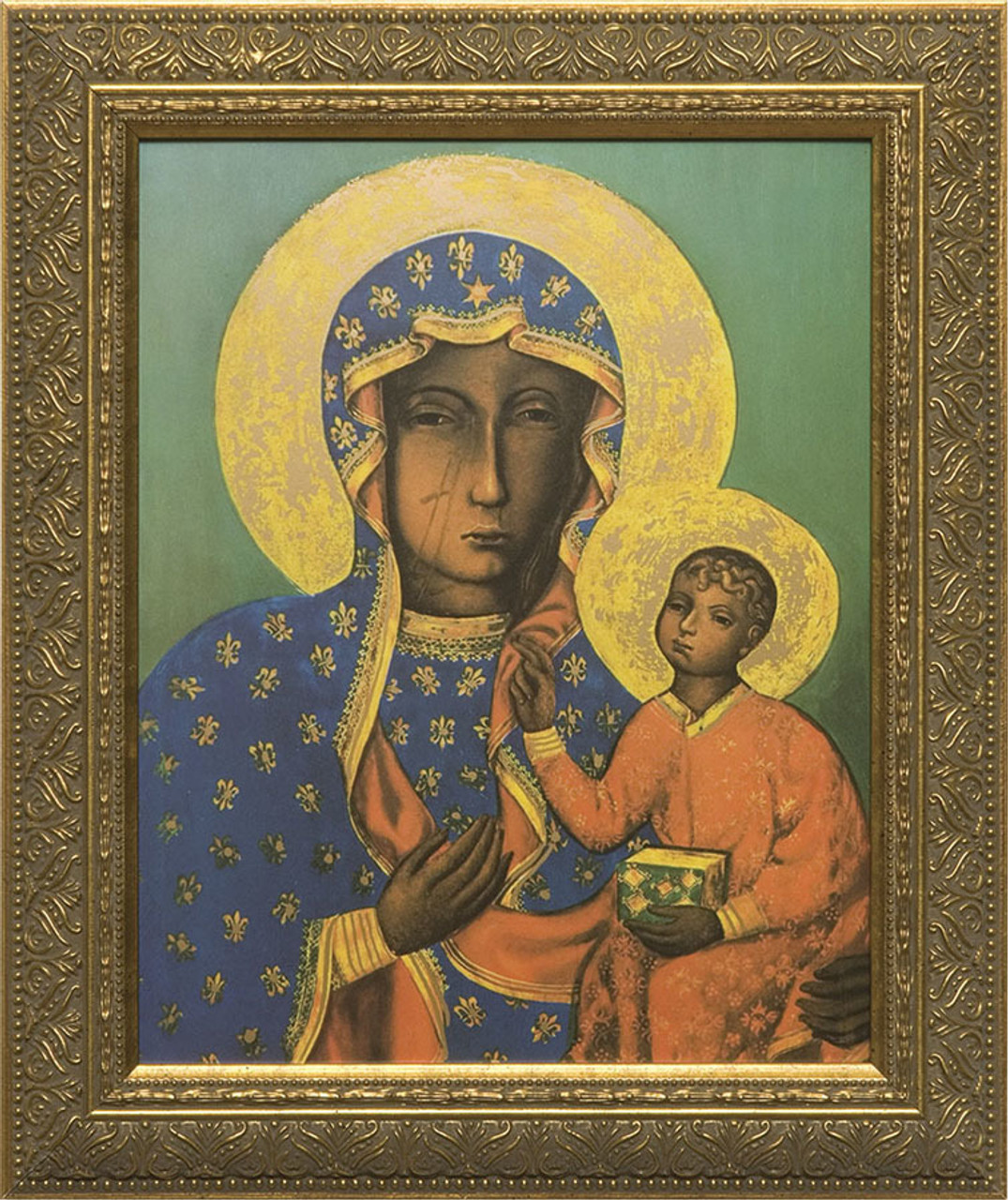 Our Lady of Czestochowa Gold Framed Art